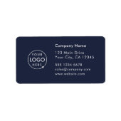 Business Address Label | Logo Company Info Sticker ラベル (正面)
