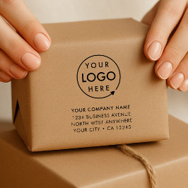 Business Address Rubber Stamp | Logo Branded ラバースタンプ
