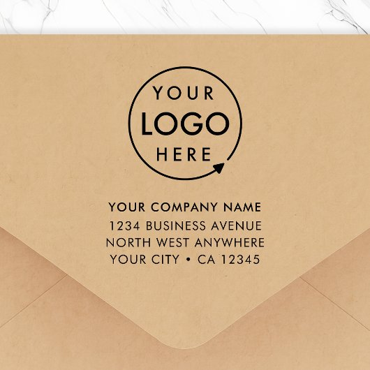 Business Address Rubber Stamp | Logo Branded ラバースタンプ