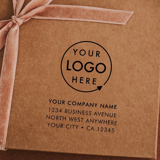 Business Address Rubber Stamp | Logo Branded ラバースタンプ