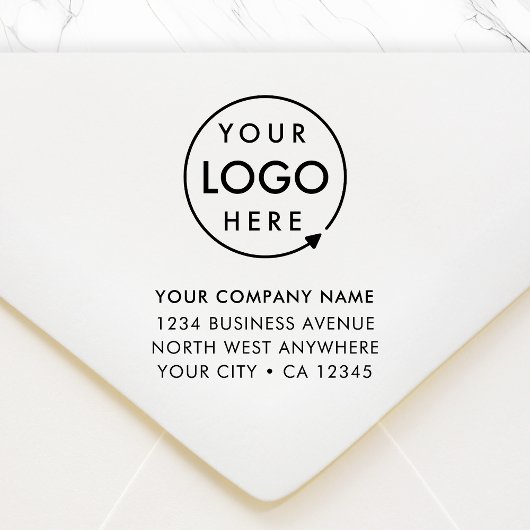 Business Address Rubber Stamp | Logo Branded ラバースタンプ