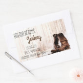 Business Address Stickers Red Boots Country 素朴 長方形シール (封筒)