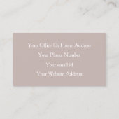 Business Analyst Beige Terracotta Elegant Modern 名刺 (裏面)