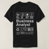 Business Analyst Funny Sarcastic Label  Tシャツ (デザイン正面)