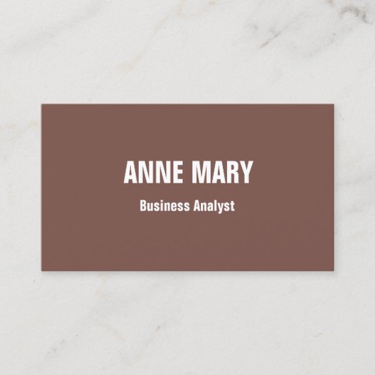 Business Analyst Terracotta Elegant Modern QR Code 名刺 (正面)