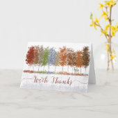 Business Appreciation at Thanksgiving Trees  カード (黄色い花)