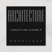 Business Architectのエレガントプロフェッショナルテンプレート スクエア名刺 (正面)
