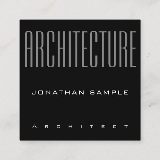 Business Architectのエレガントプロフェッショナルテンプレート スクエア名刺 (正面)