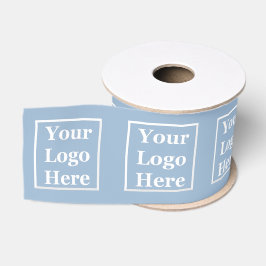 Business Baby Blue Yourロゴはこちらテンプレート グログランリボン