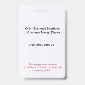 Business Badge | ID Badge – QR Logo バッジ (裏面)