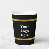 Business Black and Data Your Logo Here  紙コップ (裏面)