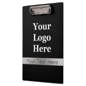 Business Black and Silver Your Logo文字テンプレート クリップボード (左)