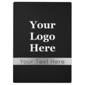 Business Black and Silver Your Logo文字テンプレート クリップボード (裏面)
