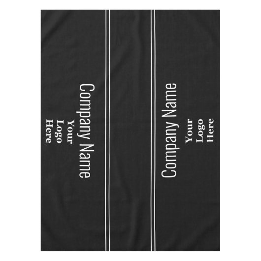 Business Black and White文字ロゴはこちら テーブルクロス (正面)