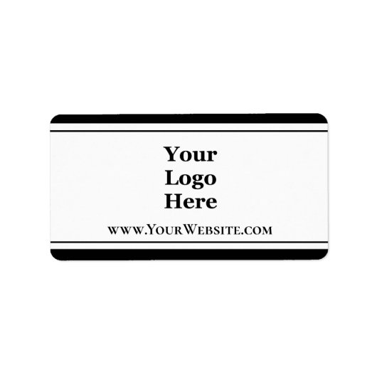 Business Black and White Logo Webサイト製品 ラベル (正面)