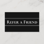 Business Black and White Refer a Friend 紹介カード (正面)