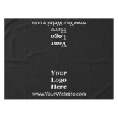 Business Black and White Website文字会社のロゴ テーブルクロス (正面(横))