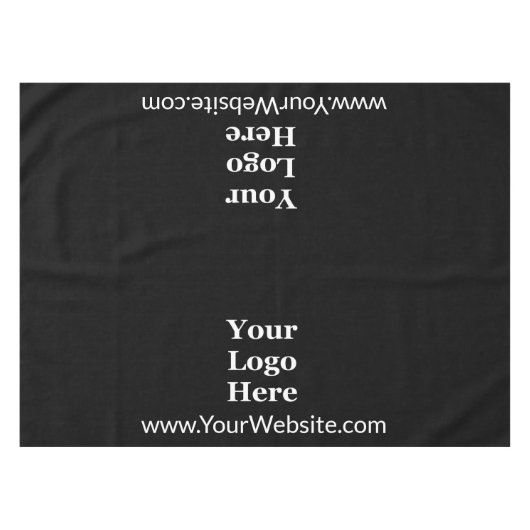 Business Black and White Website文字会社のロゴ テーブルクロス (正面(横))