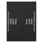 Business Black and White Website文字会社のロゴ テーブルクロス (正面)