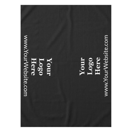 Business Black and White Website文字会社のロゴ テーブルクロス (正面)