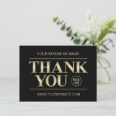 Business Black & Designer The Thank|ロゴ サンキューカード (スタンド正面)