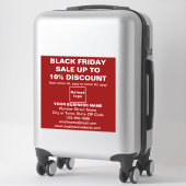 Business Black Friday Sale on Red Vinyl Sticker シール (スーツケース)