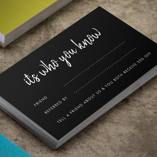 Business Black Referral Cardをご存知の方 予約カード