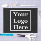 Business Black Your Logo Hereテンプレート 薄葉紙 (クラフト)