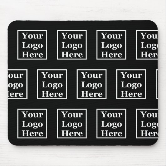 Business Black Your Logo Hereパターンテンプレート マウスパッド (正面)