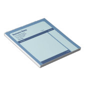 Business Blue社名住所注文型枠 ノートパッド (アングル)