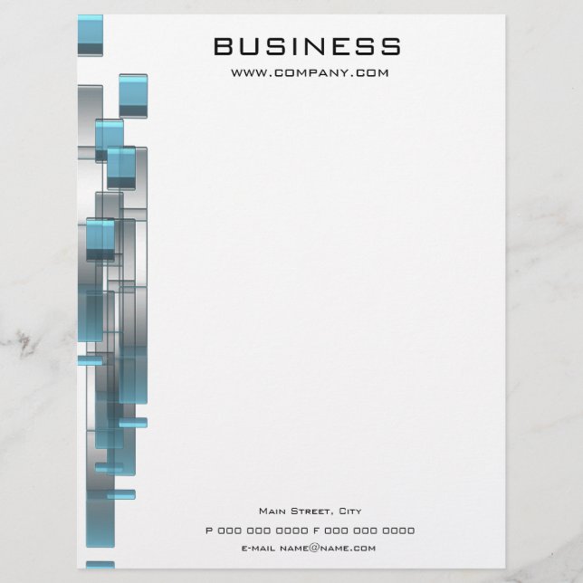 business_blue_letter レターヘッド (正面)