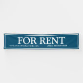 Business Blue White For Rent Webサイト電話 横断幕 (横)