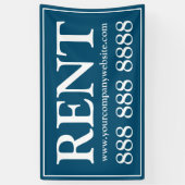 Business Blue White Rent Webサイト電話バナー 横断幕 (縦)