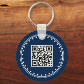 Business Brand and QR Code Logo Keychain キーホルダー (裏面)