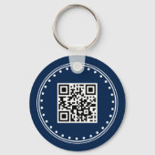 Business Brand and QR Code Logo Keychain キーホルダー (裏面)