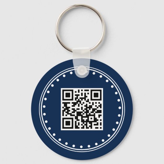 Business Brand and QR Code Logo Keychain キーホルダー (裏面)