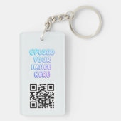 Business Brand and QR Code Logo Keychain キーホルダー (裏面)