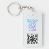 Business Brand and QR Code Logo Keychain キーホルダー (正面)