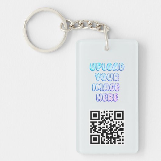 Business Brand and QR Code Logo Keychain キーホルダー (正面)