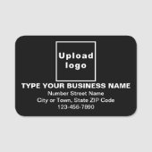 Business Brand Black Rectangle Nameタグ 名札 (正面)