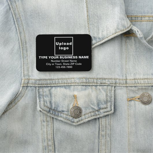 Business Brand Black Rectangle Nameタグ 名札 (インサイチュ)
