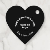 Business Brand on Blackハート図形ラベル フェイバータグ (裏面)