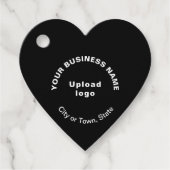 Business Brand on Blackハート図形ラベル フェイバータグ (正面)