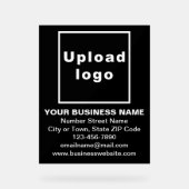 Business Brand on Black Acrylic Sign アクリルサイン (正面)