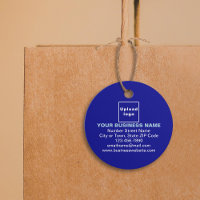 Business Brand on Blue Circleラベル
