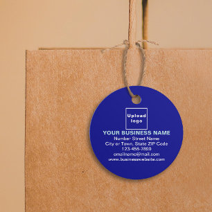 Business Brand on Blue Circleラベル フェイバータグ