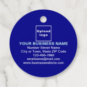 Business Brand on Blue Circleラベル フェイバータグ (裏面)