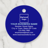 Business Brand on Blue Circleラベル フェイバータグ (正面)