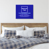 Business Brand on Blue Rectangle Canvas Print キャンバスプリント (インサイチュ (寝室))