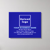Business Brand on Blue Rectangle Canvas Print キャンバスプリント (正面)